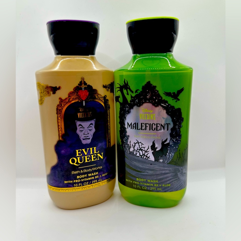 Bath & Body Works Disney Villains set of 2 Body Wash: Evil Queen & Maleficent